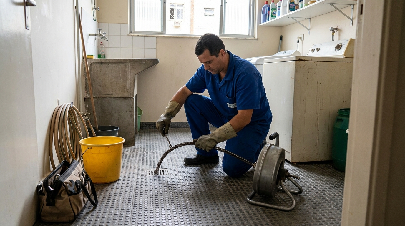 Desentupimento de ralo profissional em Uberaba‑MG