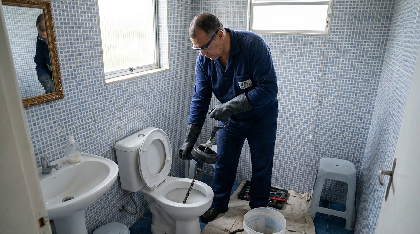 Desentupimento de vaso profissional em Uberaba‑MG