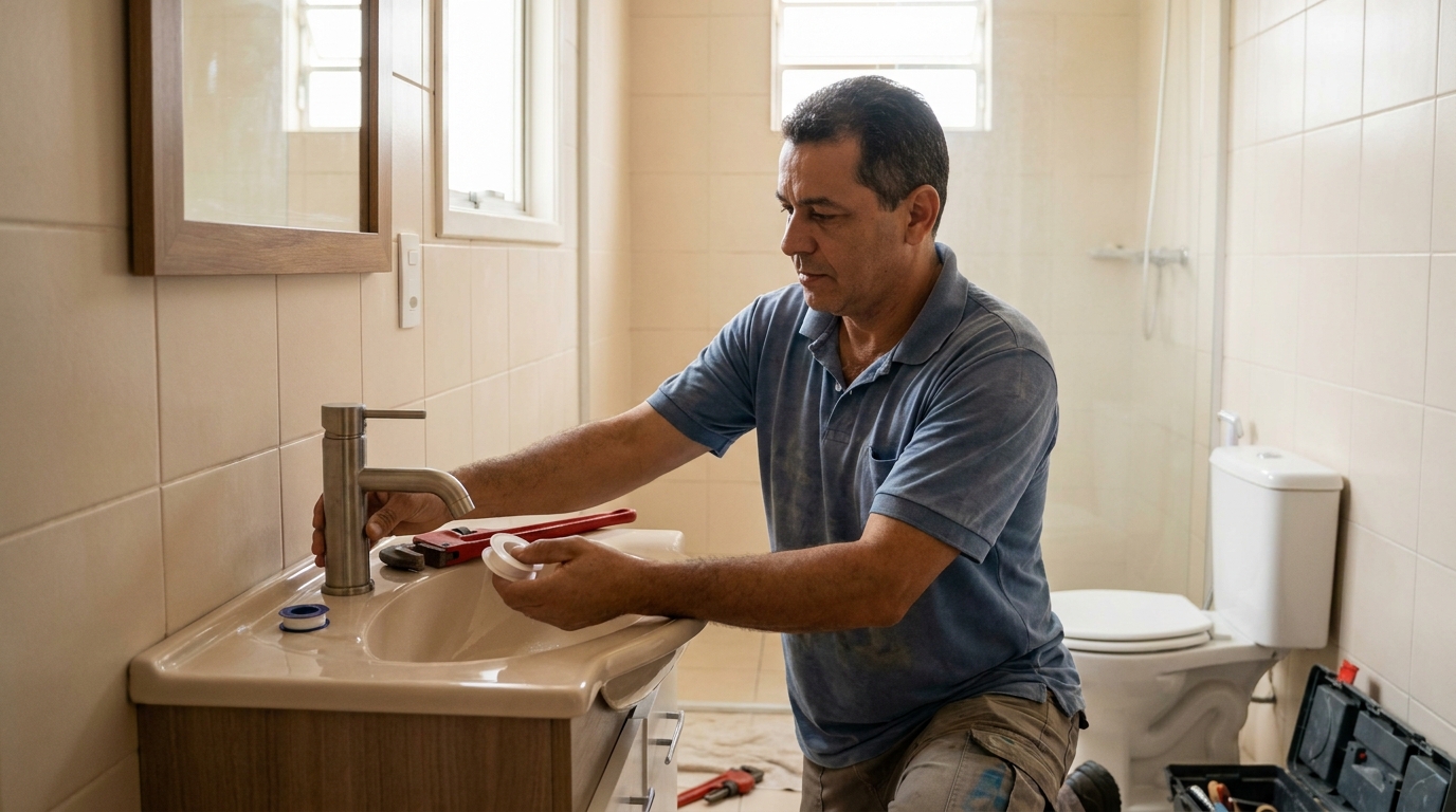 Instalação de torneira profissional em Uberaba‑MG
